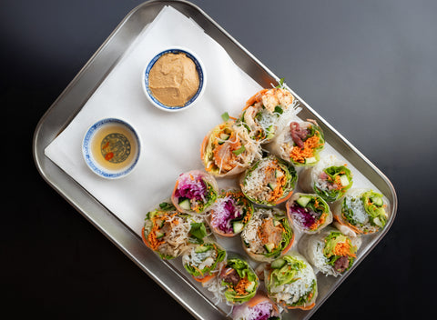 Plateau 40 bouchées rouleaux d'été  - Crevettes